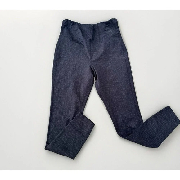 Mondetta Ankle Legging Size Medium Blue Yoga Pants Zipped Back Pocket - Picture 1 of 8